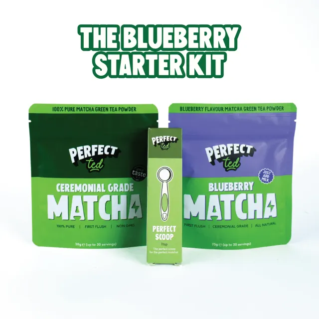 Perfect Ted Blueberry Starter Kit matchapulver 2-pack mild
