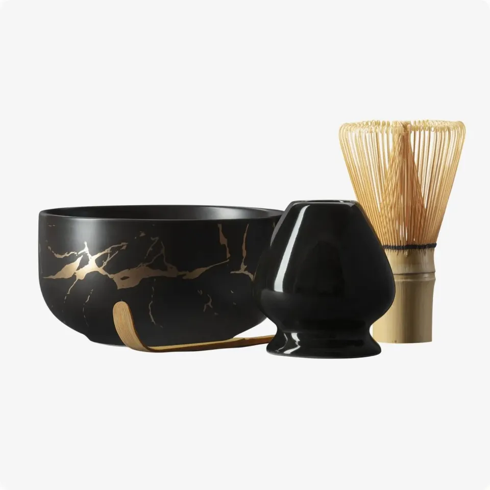 Matcha Magic Kiniro matchaset svart guld