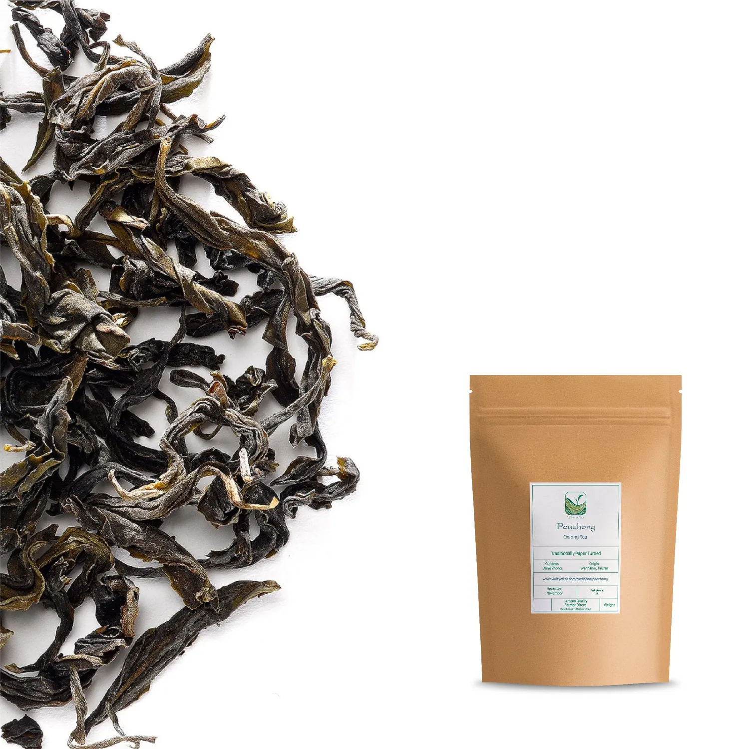 Valley of Tea Paochong oolongte 100g mild pouchong