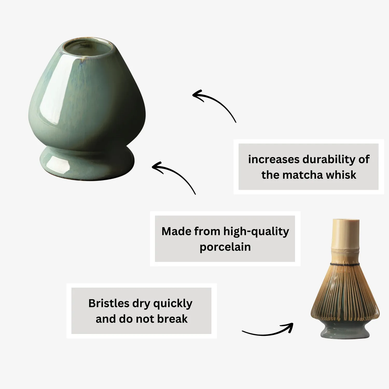 Matcha Magic Tiruburu visphållare porslin