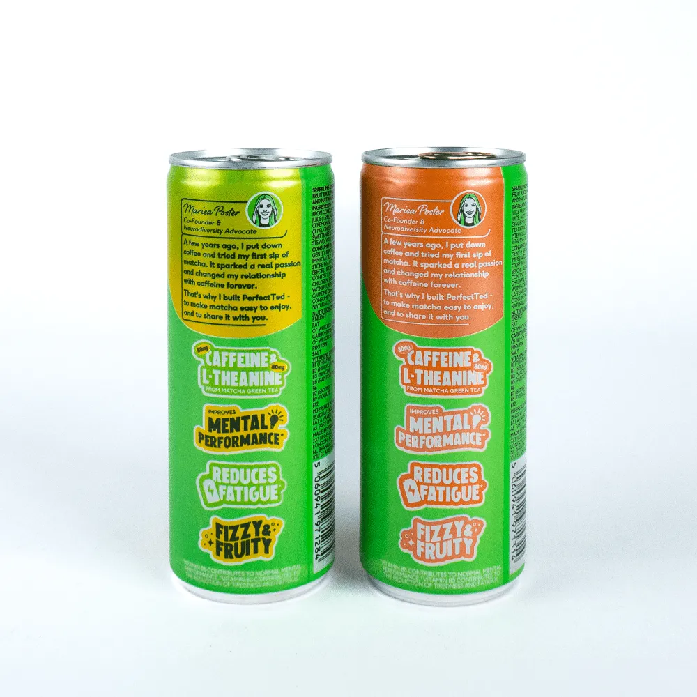 Perfect Ted sunshine matchadryck 24-pack persika lime