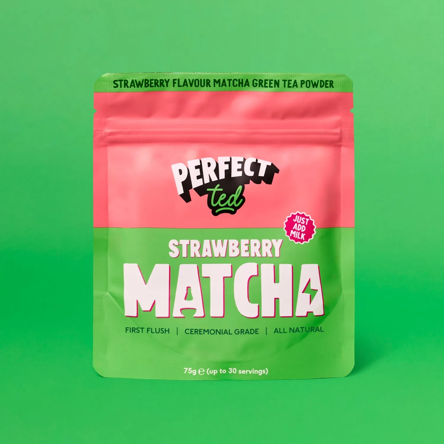 Perfect Ted Strawberry Bundle matchapulver jordgubb