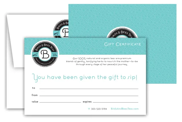 Birds & Bees Tea presentkort 10 dollar digitalt