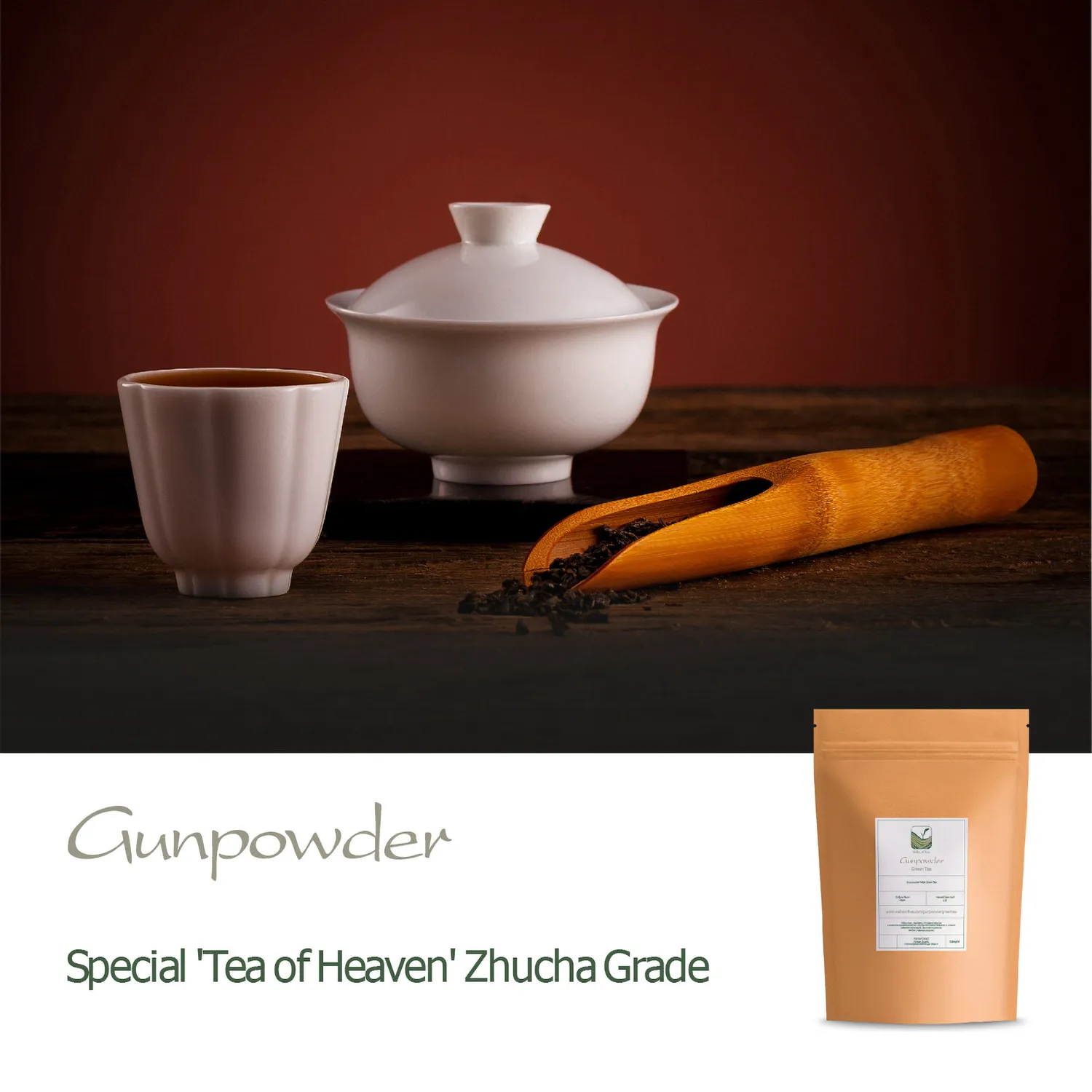 Valley of Tea Gunpowder grönt te 100g rökig