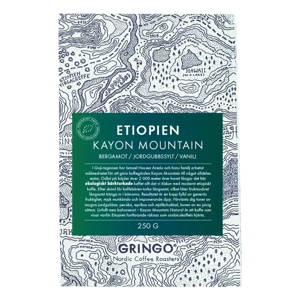 Gringo Kayon Mountain kaffe 250 g Etiopien bärtorkat