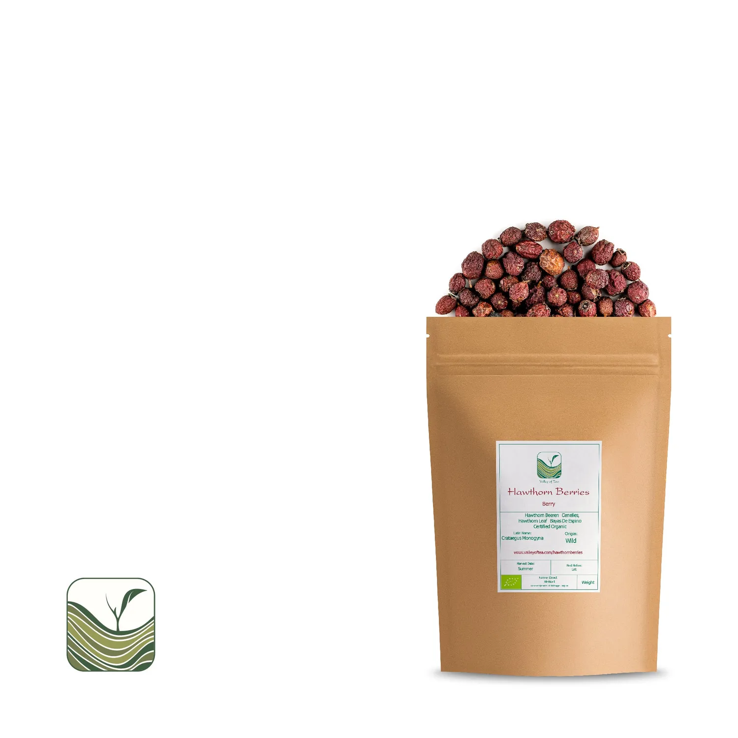 Valley of Tea Hagtorn Blad 100g fruktig ekologisk