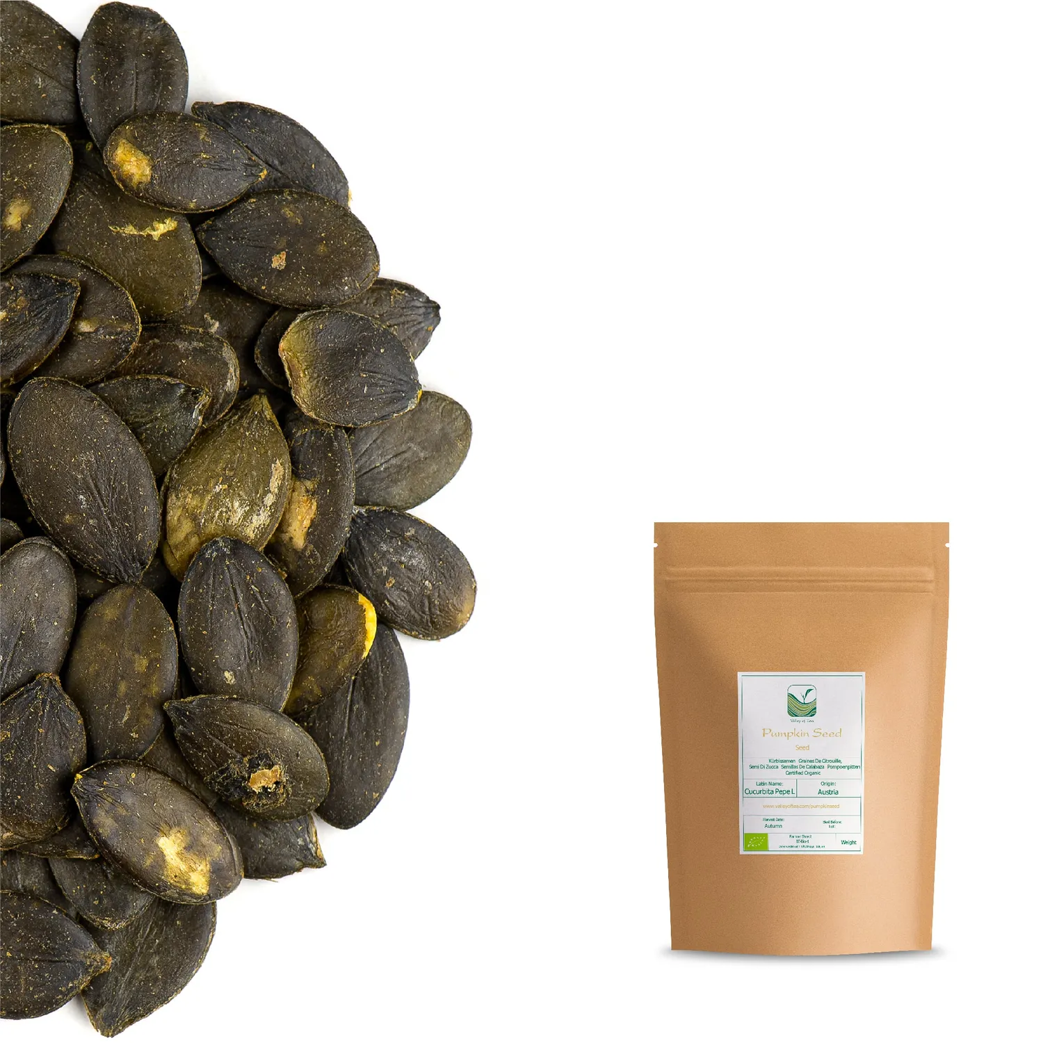 Valley of Tea Pumpafrön snacks 200 g osaltade
