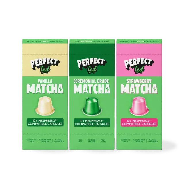 Perfect Ted Matcha Nespresso kapslar 30-pack mix vanilj