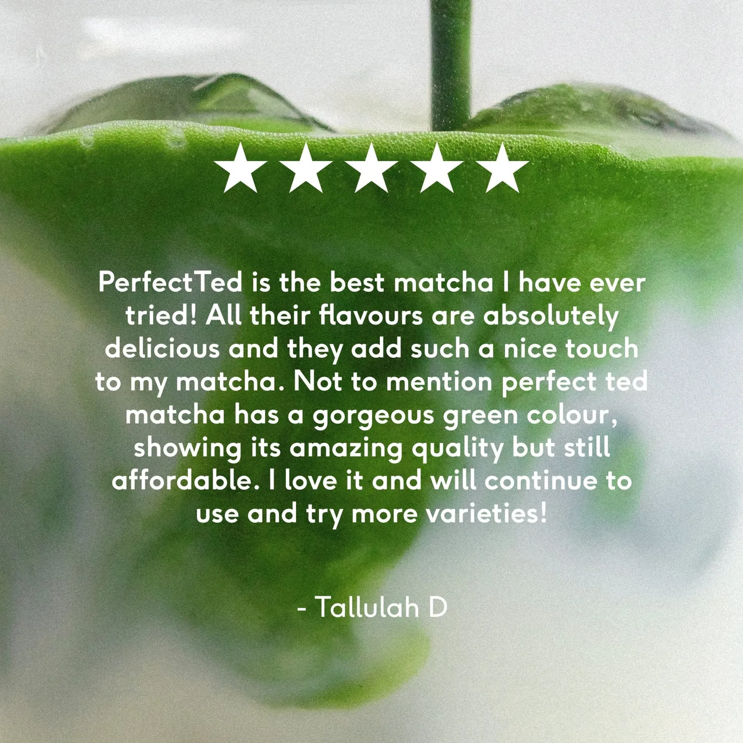 Perfect Ted Ceremonial Matcha portionspåsar sötad rörsocker