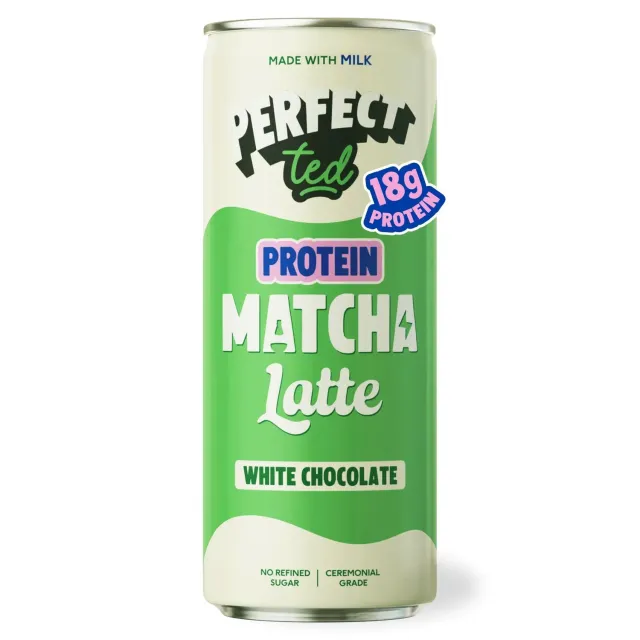 Perfect Ted Protein Matcha Latte vit choklad 12-pack 18g protein