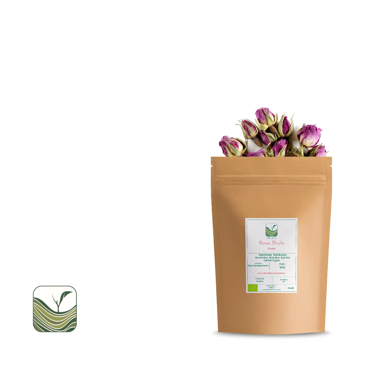 Valley of Tea Rosenknoppar örtte 100g blommig