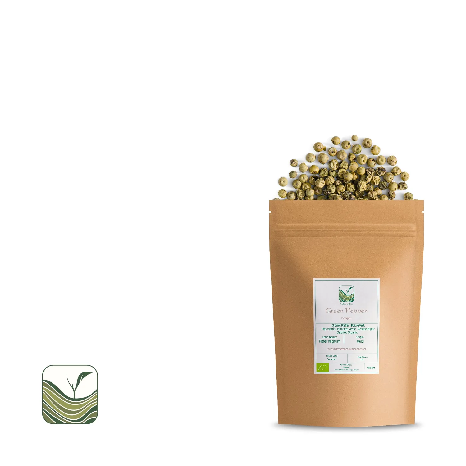 Valley of Tea Grönpeppar krydda 100g mild hetta