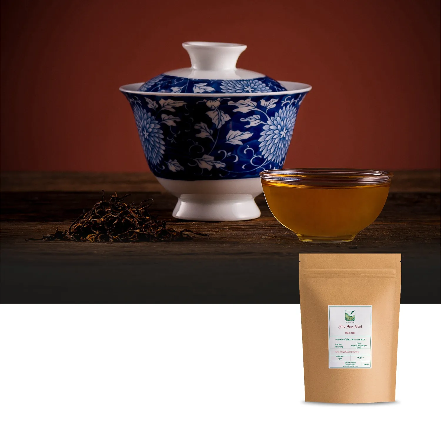 Valley of Tea Jin Jun Mei svart te 50g söt maltig